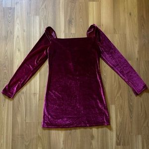 Burgundy Velvet dress size S/M